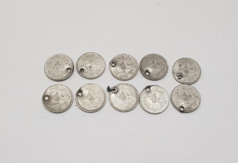 SULTAN MEHMET REŞAD DÖNEMİ 10 ADET MADENİ PARA