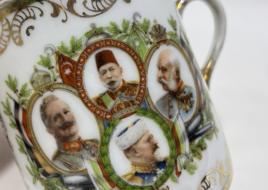 1. DÜNYA SAVAŞI DÖNEMİ ÖZEL YAPIM 4'LÜ İTTİFAK KUPA - BARDAK