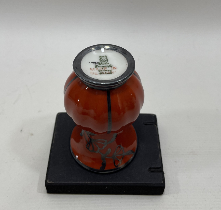 BAVARİA YAPIMI PORSELEN ÜZERİ GÜMÜŞ GEÇME ÖZEL YAPIM HOKKA