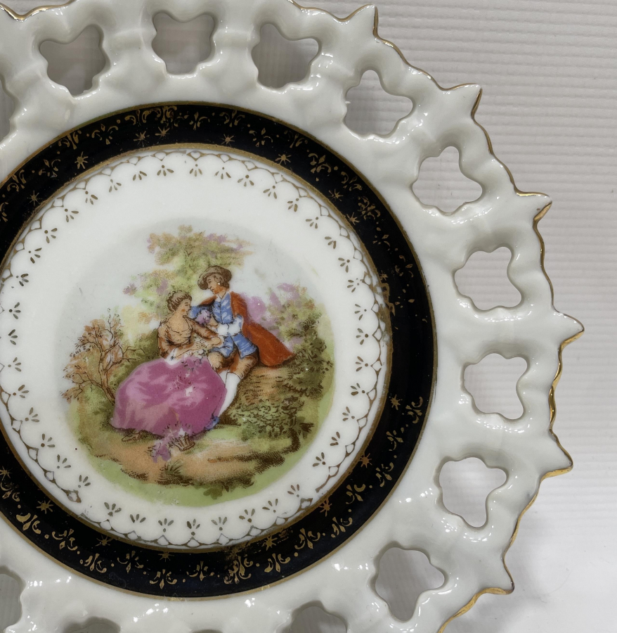 EL BOYAMA ANTİKA İNGİLİZ PORSELEN DUVAR TABAĞI