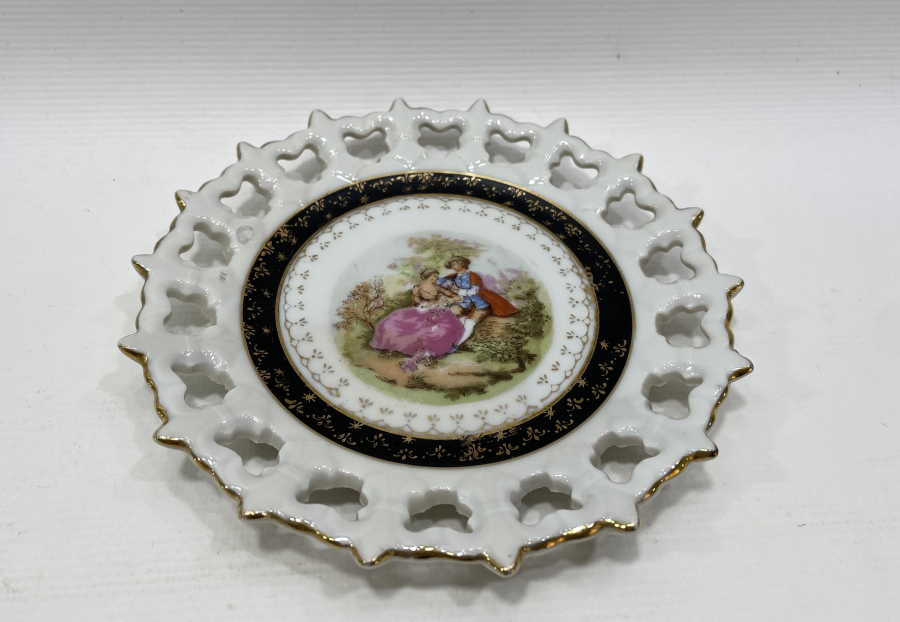 EL BOYAMA ANTİKA İNGİLİZ PORSELEN DUVAR TABAĞI