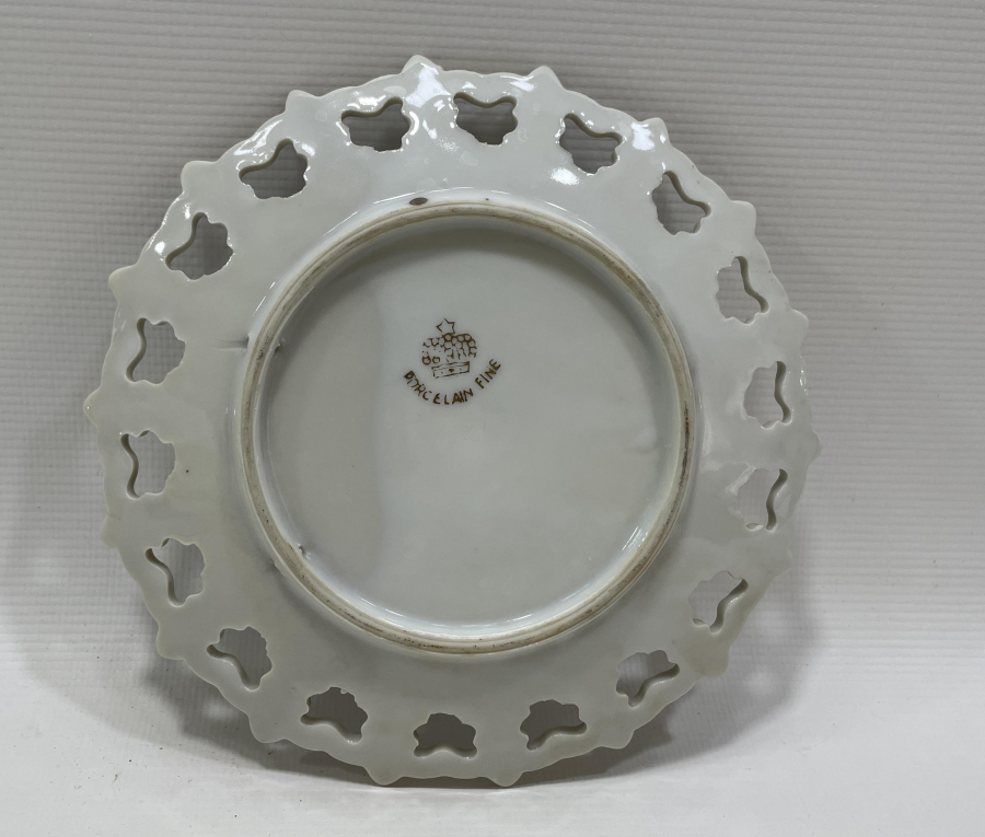 EL BOYAMA ANTİKA İNGİLİZ PORSELEN DUVAR TABAĞI