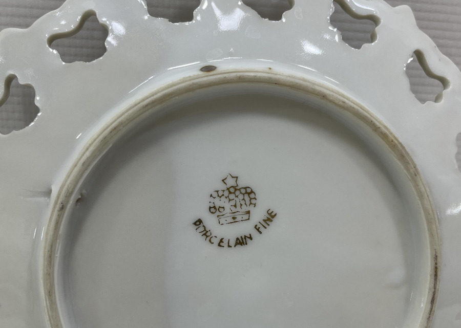 EL BOYAMA ANTİKA İNGİLİZ PORSELEN DUVAR TABAĞI