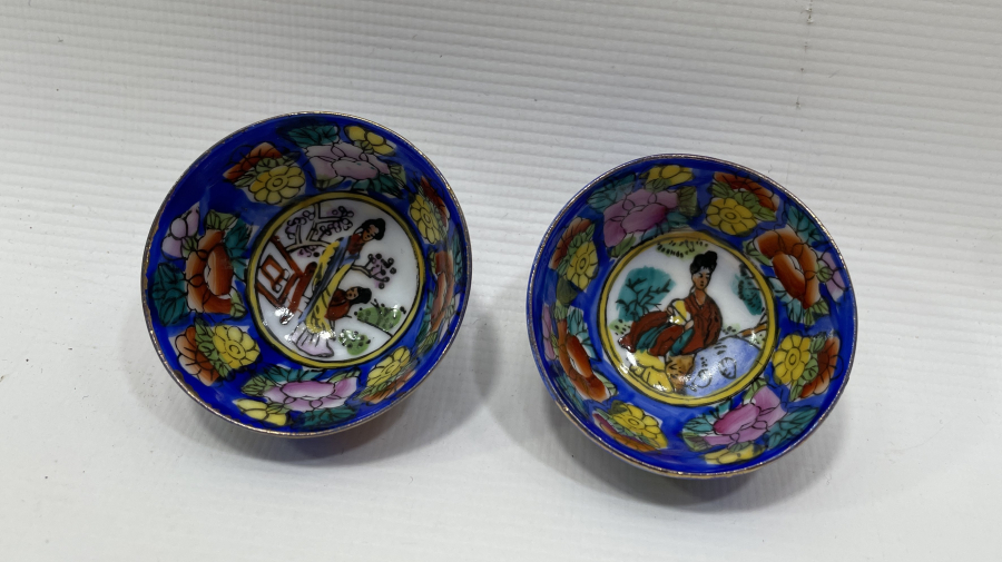 ESKİ ÇİN EL BOYAMA 2 ADET FİNCAN ZARFI