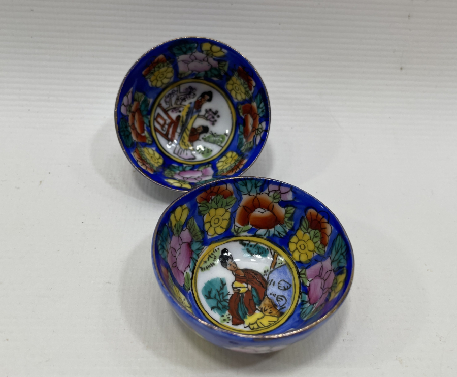 ESKİ ÇİN EL BOYAMA 2 ADET FİNCAN ZARFI