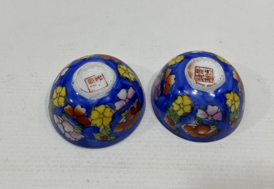 ESKİ ÇİN EL BOYAMA 2 ADET FİNCAN ZARFI