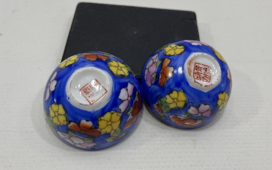 ESKİ ÇİN EL BOYAMA 2 ADET FİNCAN ZARFI