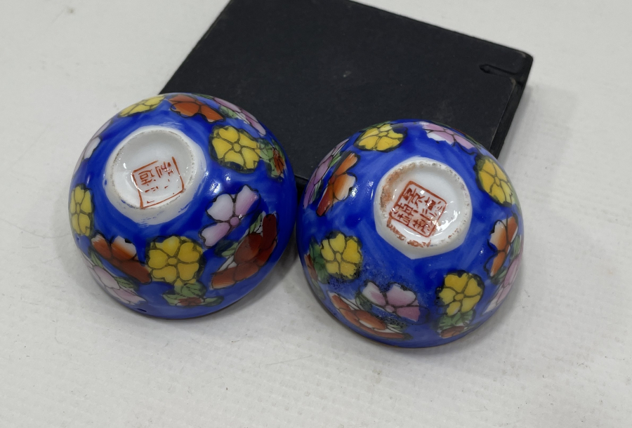 ESKİ ÇİN EL BOYAMA 2 ADET FİNCAN ZARFI