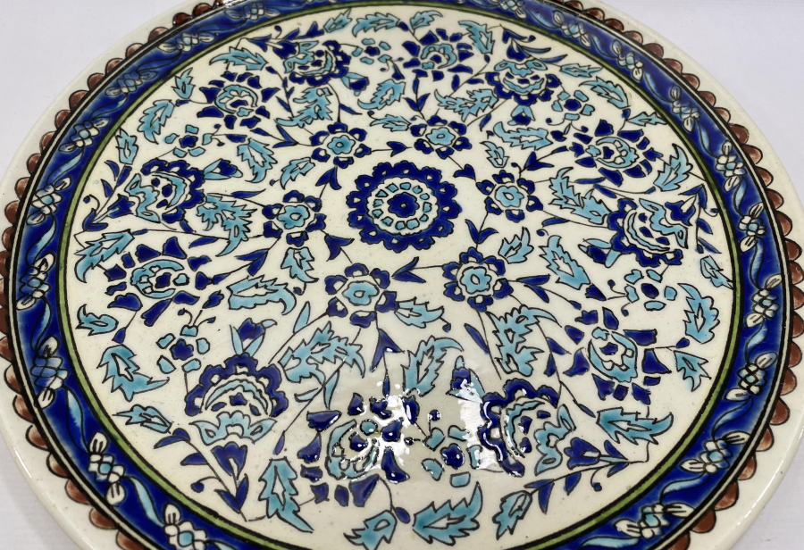 KÜTAHYA İŞİ EL BOYAMA BÜYÜK BOY DUVAR TABAĞI