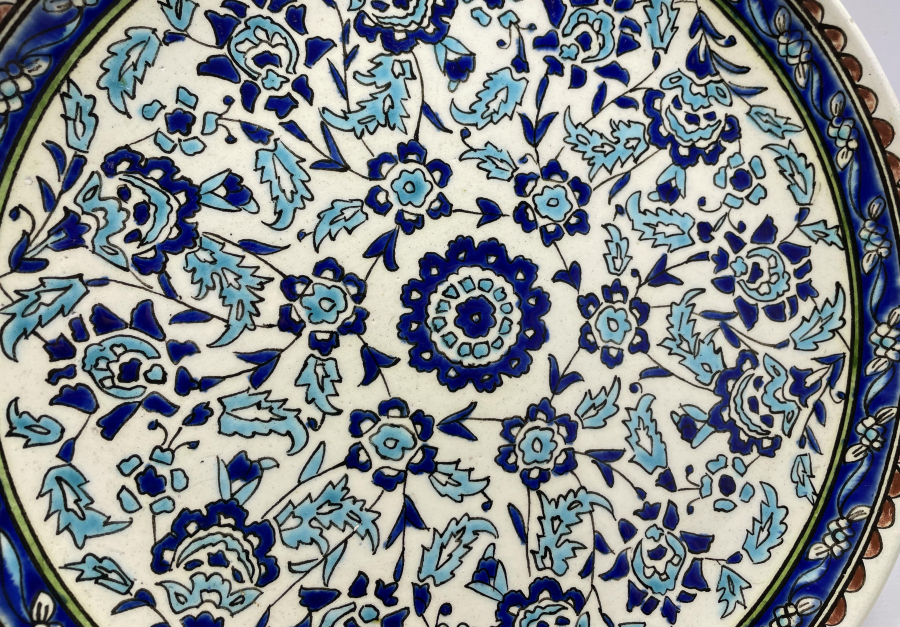 KÜTAHYA İŞİ EL BOYAMA BÜYÜK BOY DUVAR TABAĞI