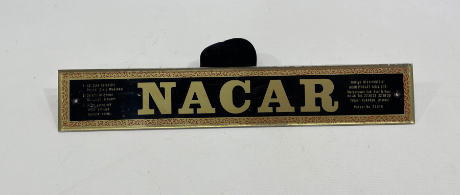 NACAR MARKA MİNİ SAATÇİ TABELASI