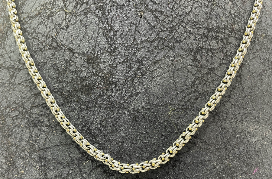 OSMANLI DÖNEMİ ARNAVUT ZİNCİRİNDEN YAPILMIŞ GÜMÜŞ KOLYE ZİNCİR