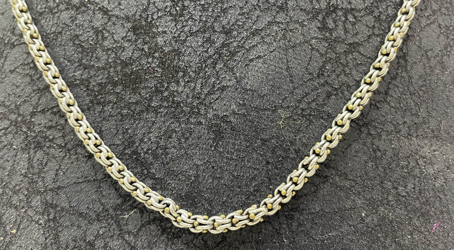 OSMANLI DÖNEMİ ARNAVUT ZİNCİRİNDEN YAPILMIŞ GÜMÜŞ KOLYE ZİNCİR