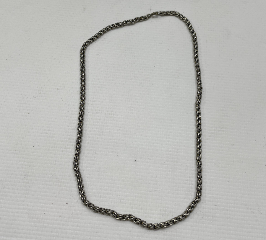 OSMANLI DÖNEMİ ARNAVUT ZİNCİRİNDEN YAPILMIŞ GÜMÜŞ KOLYE ZİNCİR