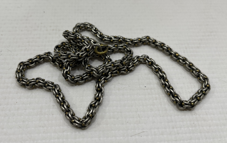 OSMANLI DÖNEMİ ARNAVUT ZİNCİRİNDEN YAPILMIŞ GÜMÜŞ KOLYE ZİNCİR