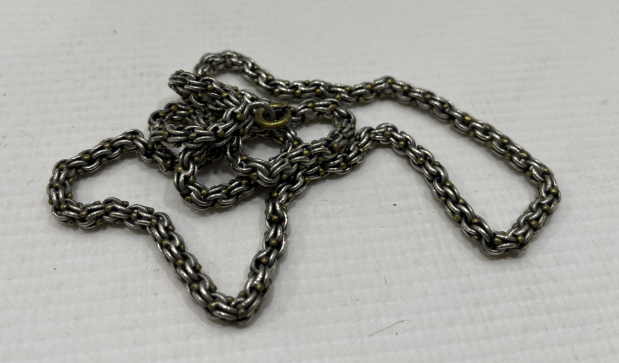 OSMANLI DÖNEMİ ARNAVUT ZİNCİRİNDEN YAPILMIŞ GÜMÜŞ KOLYE ZİNCİR