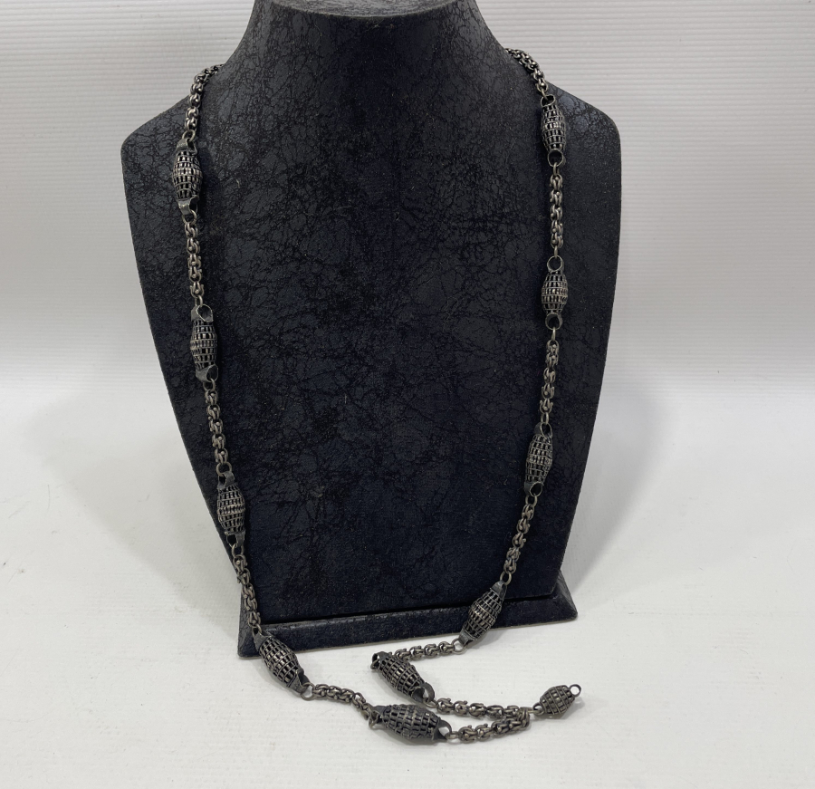 OSMANLI DÖNEMİ ERMENİ İŞİ NADİR GÜMÜŞ GERDANLIK