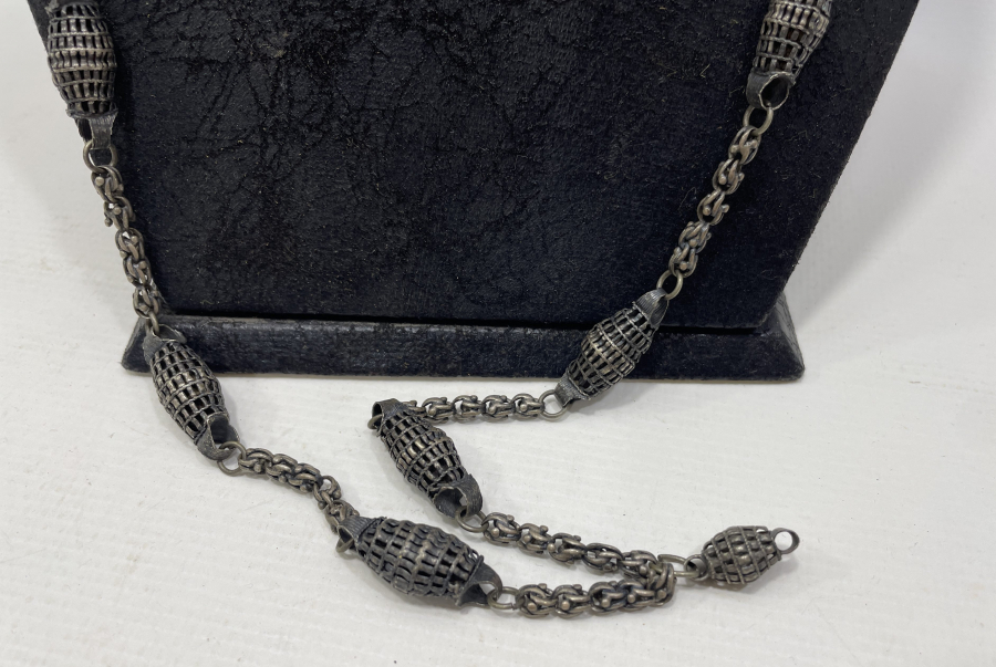 OSMANLI DÖNEMİ ERMENİ İŞİ NADİR GÜMÜŞ GERDANLIK