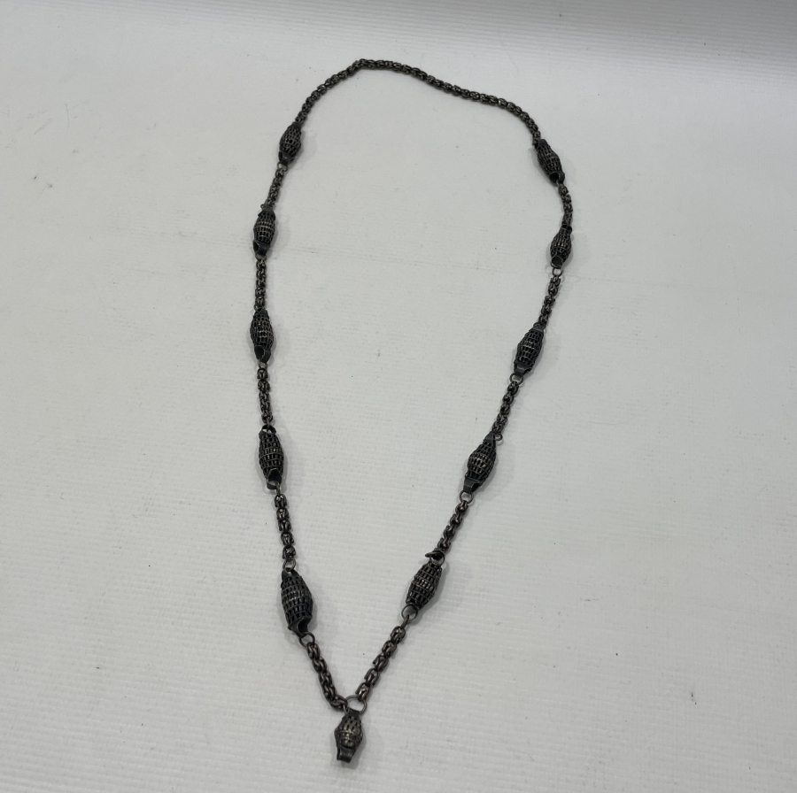 OSMANLI DÖNEMİ ERMENİ İŞİ NADİR GÜMÜŞ GERDANLIK