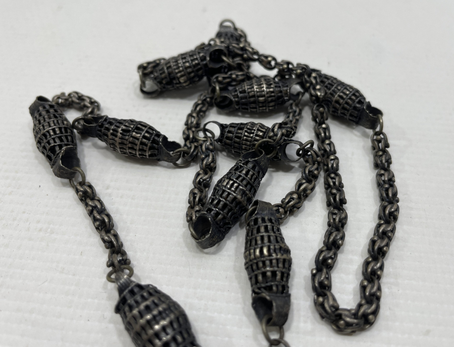 OSMANLI DÖNEMİ ERMENİ İŞİ NADİR GÜMÜŞ GERDANLIK