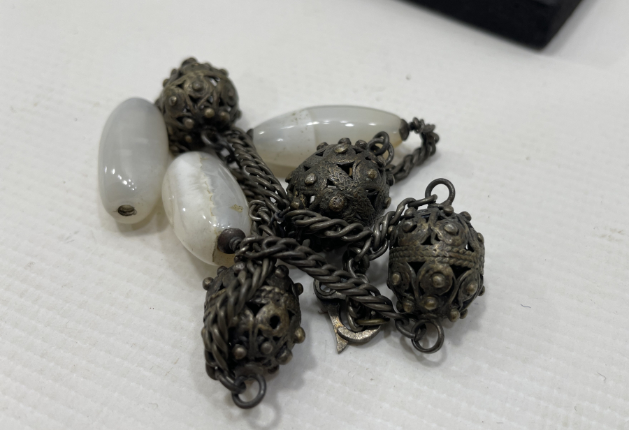 OSMANLI DÖNEMİ SEDEF VE GÜMÜŞ İŞÇİLİKLİ EL YAPIMI GERDANLIK