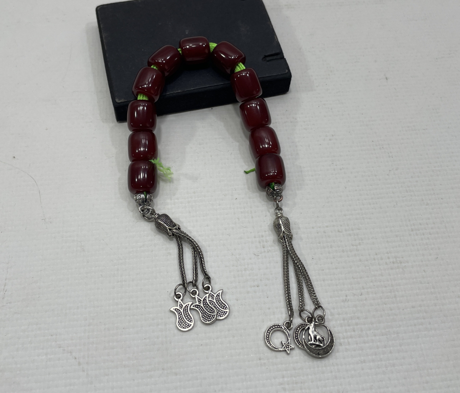 OSMANLI DÖNEMİ SIKMA KEHRİBARDAN MAMUL ZAZA İŞİ TESPİH