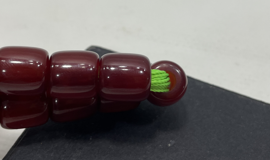 OSMANLI DÖNEMİ SIKMA KEHRİBARDAN MAMUL ZAZA İŞİ TESPİH