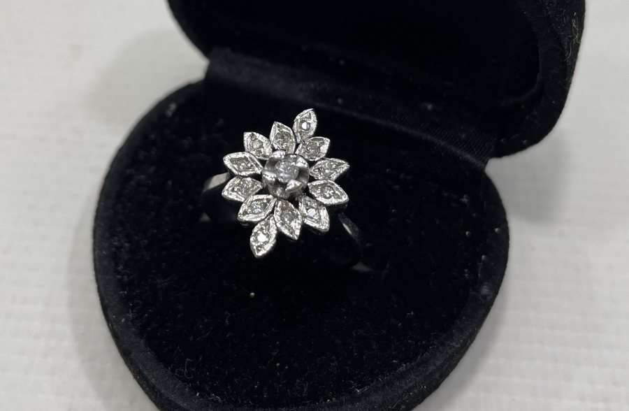 PIRLANTA TAŞLI ANTİKA YÜZÜK