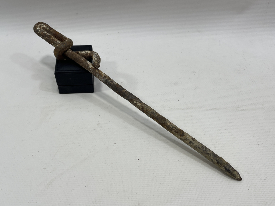 1. DÜNYA SAVAŞI DÖNEMİ ÇOK NADİR YILAN FORMUNDA İNGİLİZ ÇADIR KAZIĞI