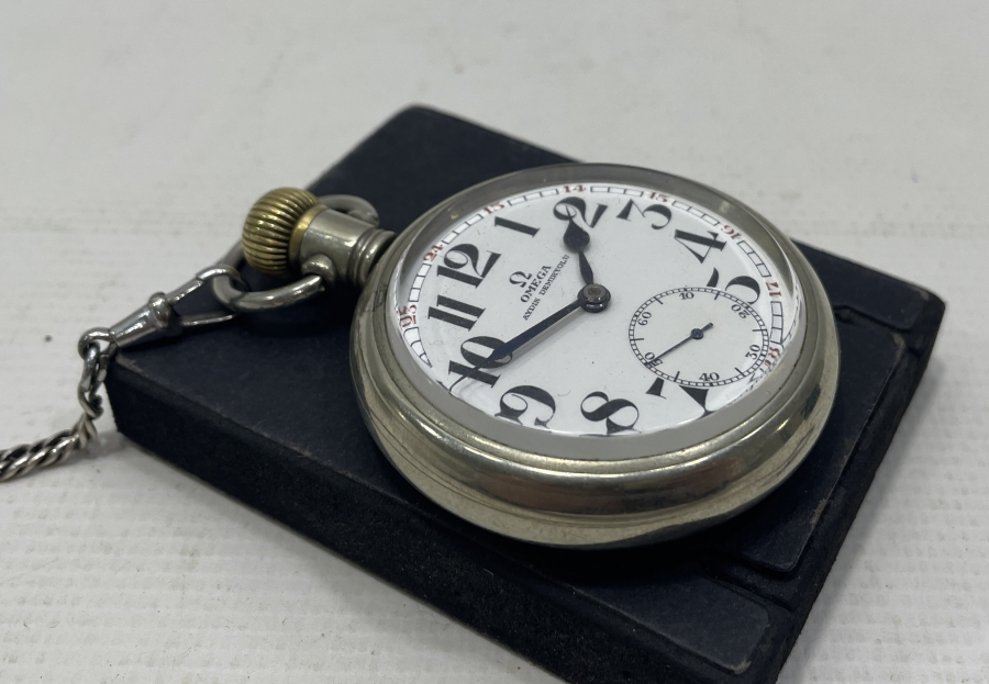 AYDIN DEMİRYOLU ÇALIŞANLARI İÇİN ÖZEL YAPILMIŞ ÇOK NADİR OMEGA CEP SAATİ