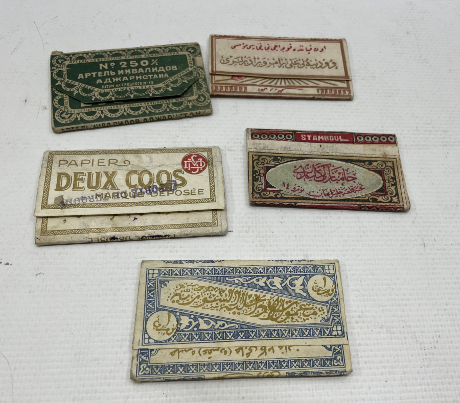 OSMANLI DÖNEMİ 5 ADET SİGARA KAĞIDI