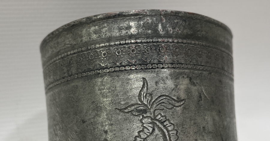 OSMANLI DÖNEMİ DAMGALI VE KALEM İŞÇİLİKLİ NADİR ESER-İ İSTANBUL BARDAK