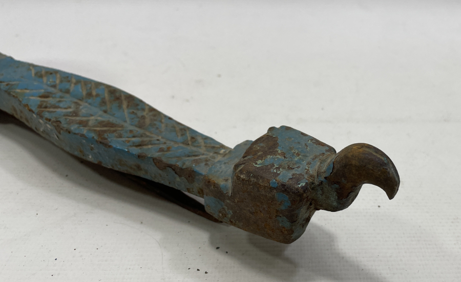 OSMANLI DÖNEMİ KARTAL PENÇESİ FORMUNDA ÇERKES İŞİ DEV BOY KAPI TOKMAĞI