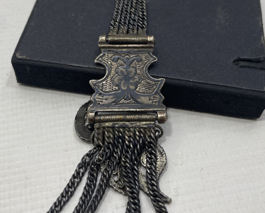 OSMANLI DÖNEMİ VAN İŞİ SAVATLI GÜMÜŞ KÖSTEK SALLAMASI