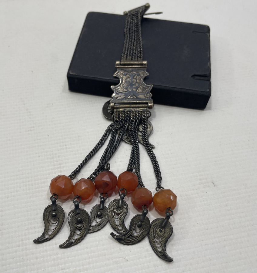 OSMANLI DÖNEMİ VAN İŞİ SAVATLI GÜMÜŞ KÖSTEK SALLAMASI