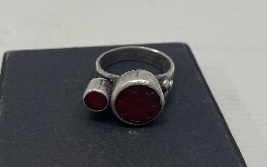 AY YILDIZLI ÖZEL YAPIM GÜMÜŞ YÜZÜK