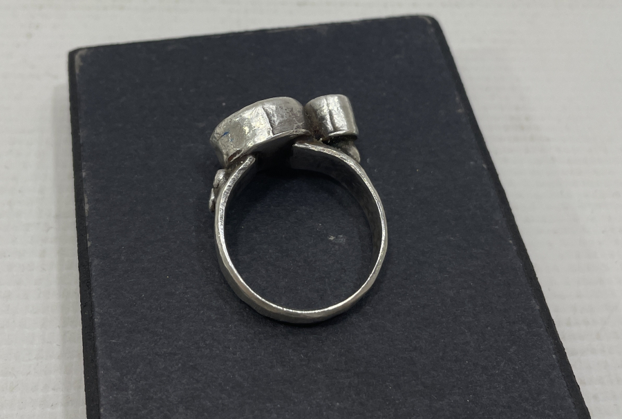 AY YILDIZLI ÖZEL YAPIM GÜMÜŞ YÜZÜK