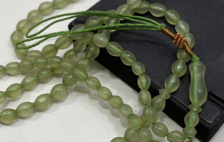 OSMANLI DÖNEMİ 99 LUK BÜYÜK BOY ŞAH MAKSUT TAŞINDAN ZİKİR TESBİHİ - NAMAZ TESBİHİ