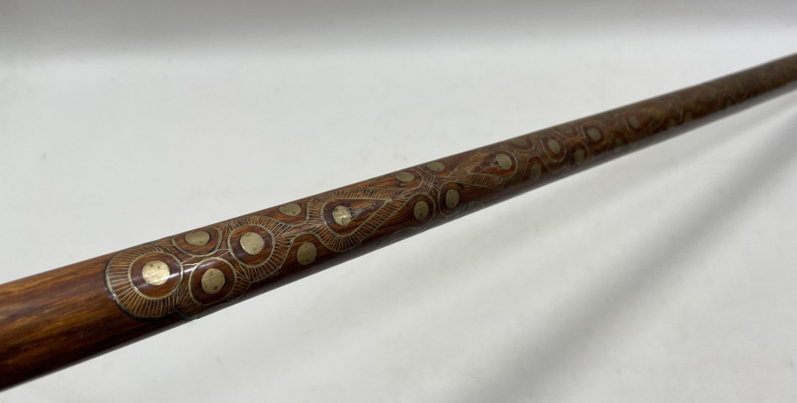 OSMANLI DÖNEMİ AHŞAP ÜZERİ İŞLEMELİ AFYON İŞİ BASTON