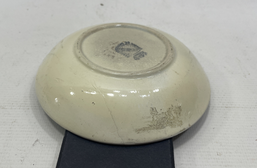 OSMANLI DÖNEMİ ÜZERİNDE OSMANLICA AFİYET OLSUN EFENDİM YAZILI PORSELEN TABAK