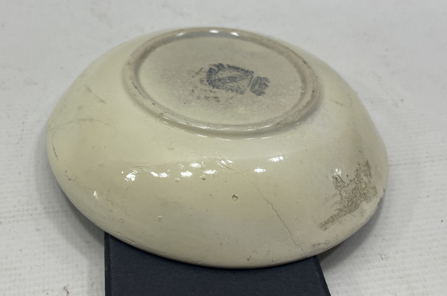 OSMANLI DÖNEMİ ÜZERİNDE OSMANLICA AFİYET OLSUN EFENDİM YAZILI PORSELEN TABAK