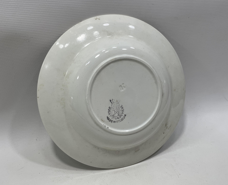 OSMANLI PAZARINA YAPILMIŞ EL BOYAMA PORSELEN TABAK