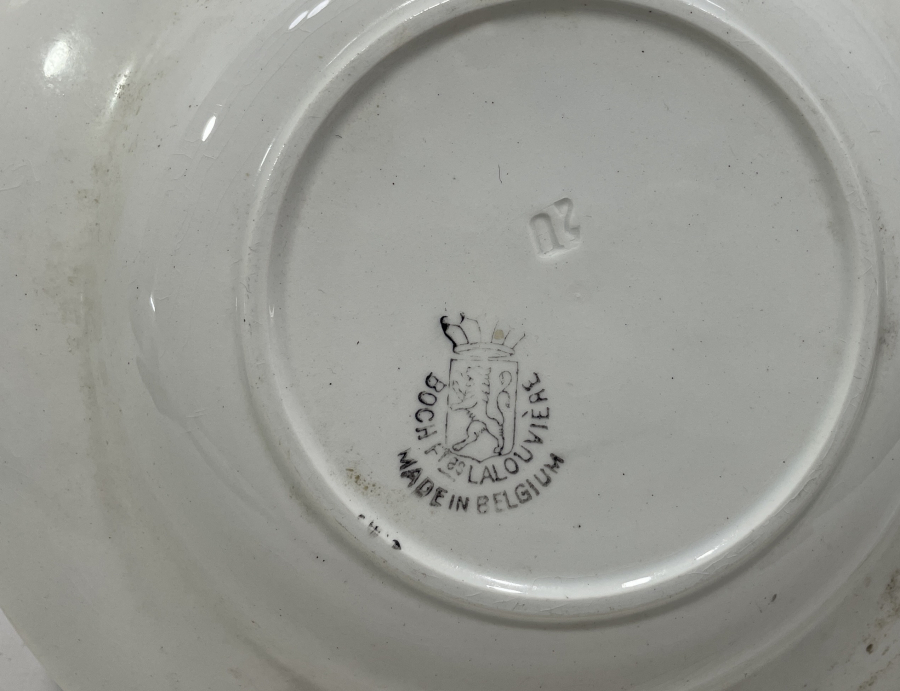 OSMANLI PAZARINA YAPILMIŞ EL BOYAMA PORSELEN TABAK