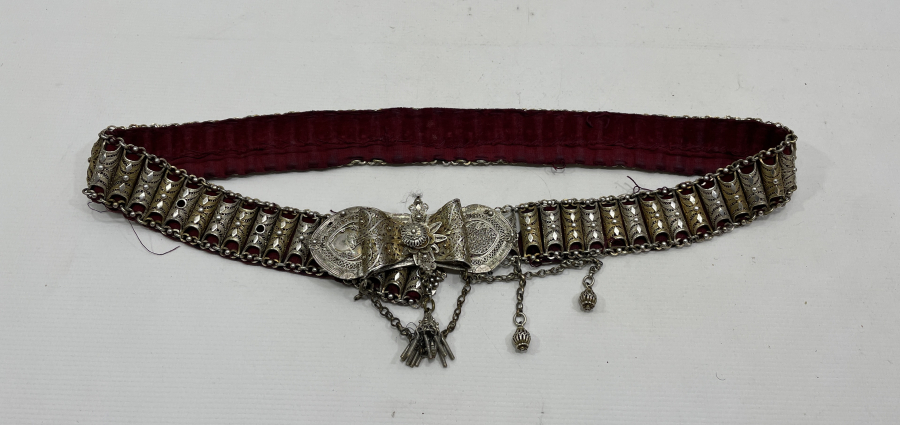 OSMANLI DÖNEMİ BURSA İŞİ GÜMÜŞ FİŞEKLİ KEMER