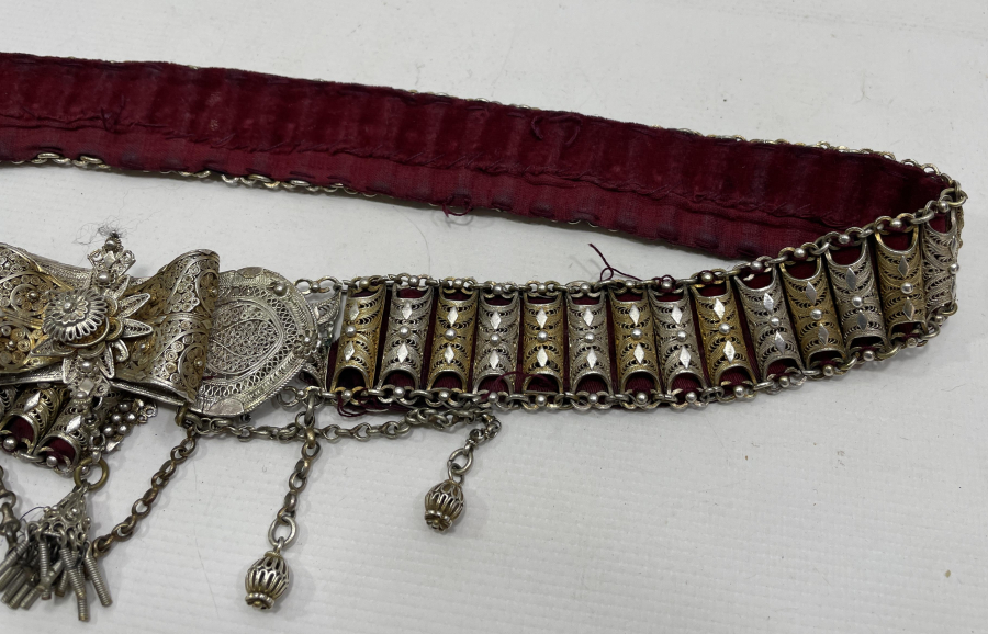 OSMANLI DÖNEMİ BURSA İŞİ GÜMÜŞ FİŞEKLİ KEMER