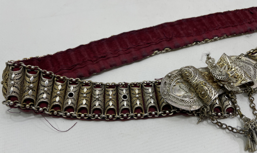 OSMANLI DÖNEMİ BURSA İŞİ GÜMÜŞ FİŞEKLİ KEMER