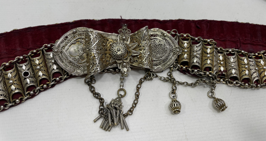 OSMANLI DÖNEMİ BURSA İŞİ GÜMÜŞ FİŞEKLİ KEMER