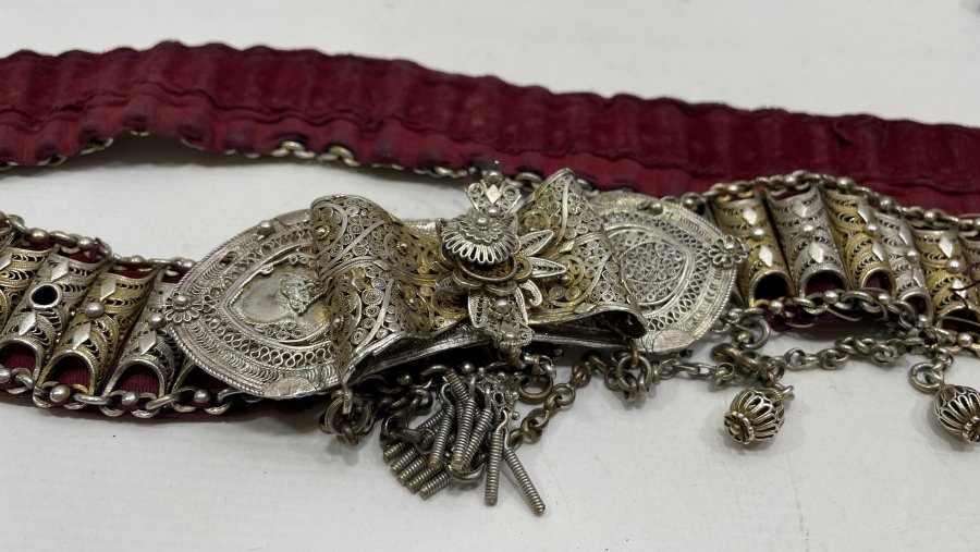 OSMANLI DÖNEMİ BURSA İŞİ GÜMÜŞ FİŞEKLİ KEMER