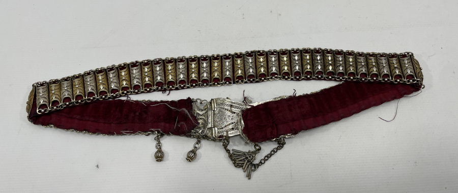 OSMANLI DÖNEMİ BURSA İŞİ GÜMÜŞ FİŞEKLİ KEMER