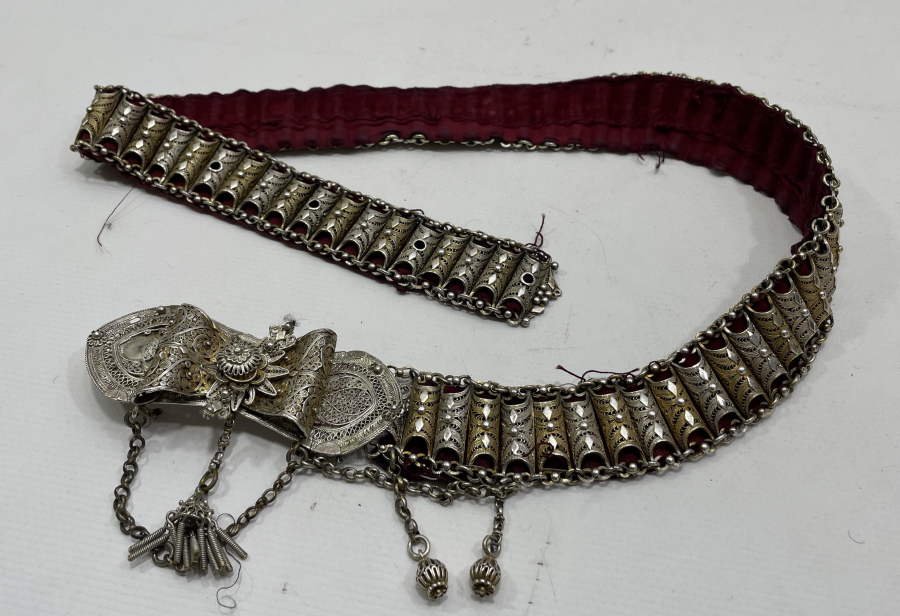 OSMANLI DÖNEMİ BURSA İŞİ GÜMÜŞ FİŞEKLİ KEMER